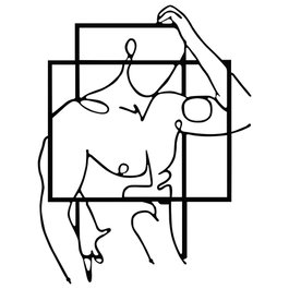 Wallity Fit Man Escultura de pared de metal negro